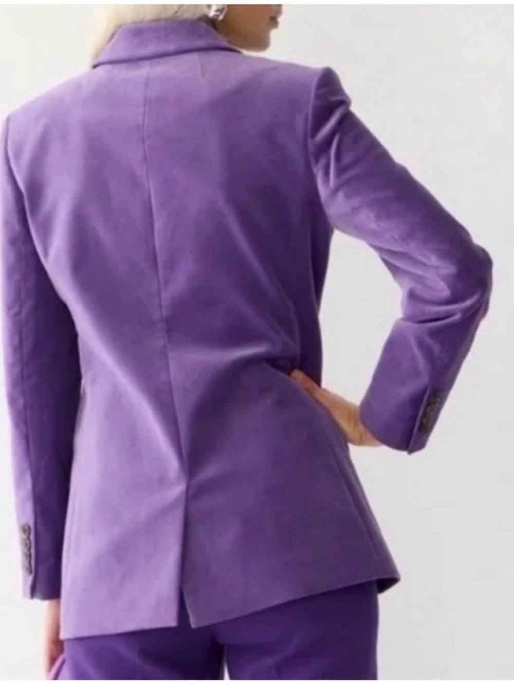 NWT J. Crew Willa blazer in Viola stretch velvet - Picture 2 of 9